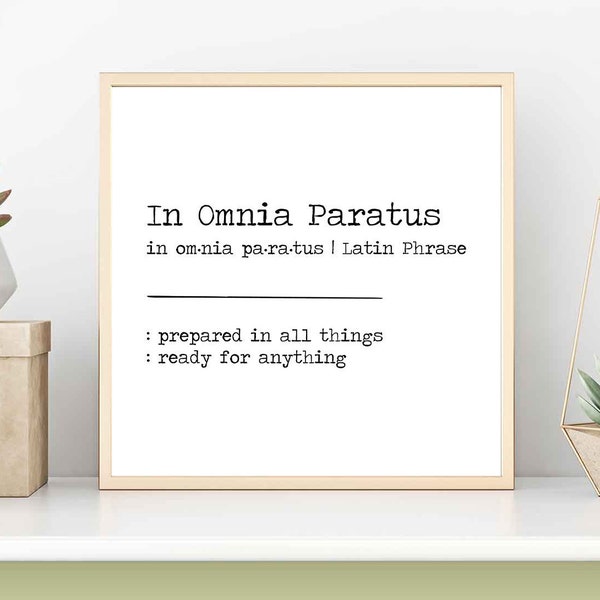 In Omnia Paratus definition Gilmore Girls Wall Art