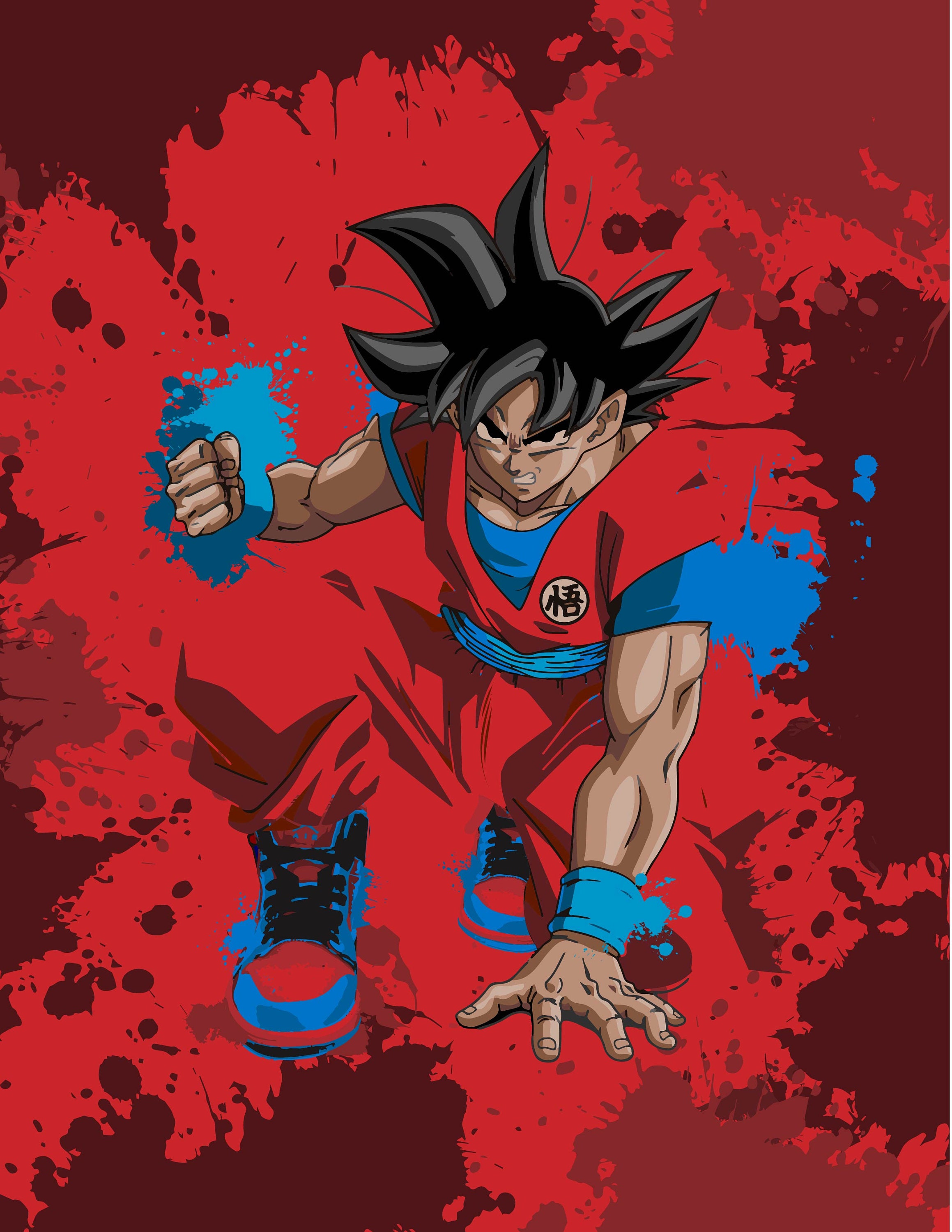 Goku with Jordans | Etsy