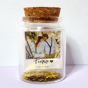 Personalised photo gift | Message in a glass bottle memory keepsake | Gift for Valentines, Mothers day, Anniversary for Him & Her