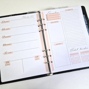 DATED weekly a5 planner inserts | Weekly diary page refills | Monthly Weekly Dated Calendar