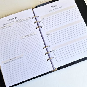 A5 Brain Dump Planner Inserts | Printed Organizer Pages