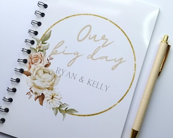 Personalised Wedding Planner A5 | Bride to Be Wedding Organiser | Engagement Gift Keepsake Notebook