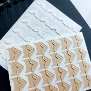 Hoekstickers met foto's voor plakboek| Zelfklevende fotohoeken | Hoekhouder dagboek | Benodigdheden voor scrapbooking