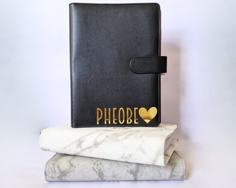Personalisierter A5 Kunstleder Planer Organizer, 6 Ringbuch