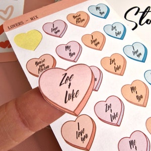 Adesivi personalizzati per scrapbooking / Immagini personalizzate di album d'amore per coppie / Memorie fai da te per occasioni speciali, matrimoni, compleanni