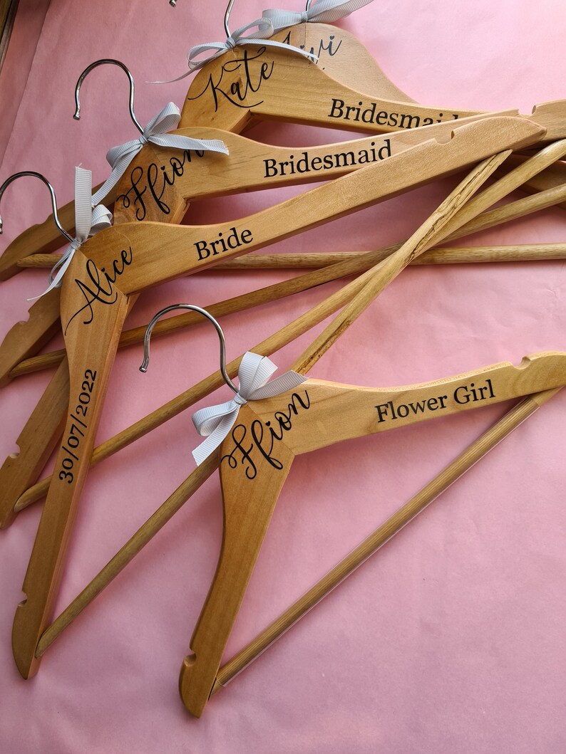 Personalised Wedding Coat Hangers Bridal Party Photography Etsy UK