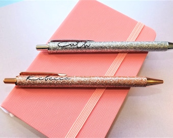Personalisierter Glitter-Stift | Benutzerdefinierte Name Kugelschreiber | Schreibwaren Liebhaber Geschenk