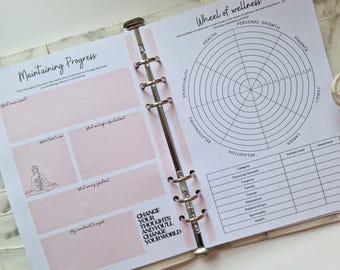 A5 Anxiety Planner Inserts | Mental Wellbeing Workbook, Habit & Mood Trackers