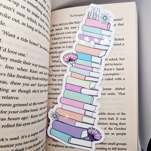 Bookmark Book Tracker, Reading Stack, 2025 Reads Tracker Book Page Marker 40 books doublesided
