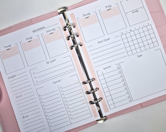 A5 Weekly Planner Inserts | Undated Diary Refills, Habit Tracker