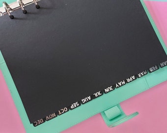 A5 SIDE TABBED Trennblätter | 5 oder 12 benutzerdefinierte Tabs für A5 Organizer | Dicke 200 g/m2 Karte