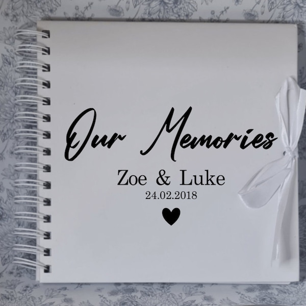 Personalised Couples Scrapbook 8x8 Inches | Wedding Anniversary, Birthday or Christmas gifts | For Couples & Friends Memories