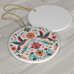 Mexican Otomi Print Christmas Ornament, Otomi Christmas Tree, Folk Art Holiday, Holiday Ornaments