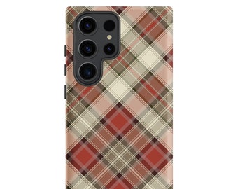 Geruit telefoonhoesje Schotse tartan: dubbellaagse beschermhoes