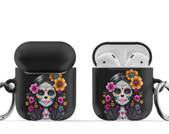 Mexican La Catrina  AirPod Case - Halloween Unique EarBud Case, Sugar Skull AirPod Case & AirPod Pro Case