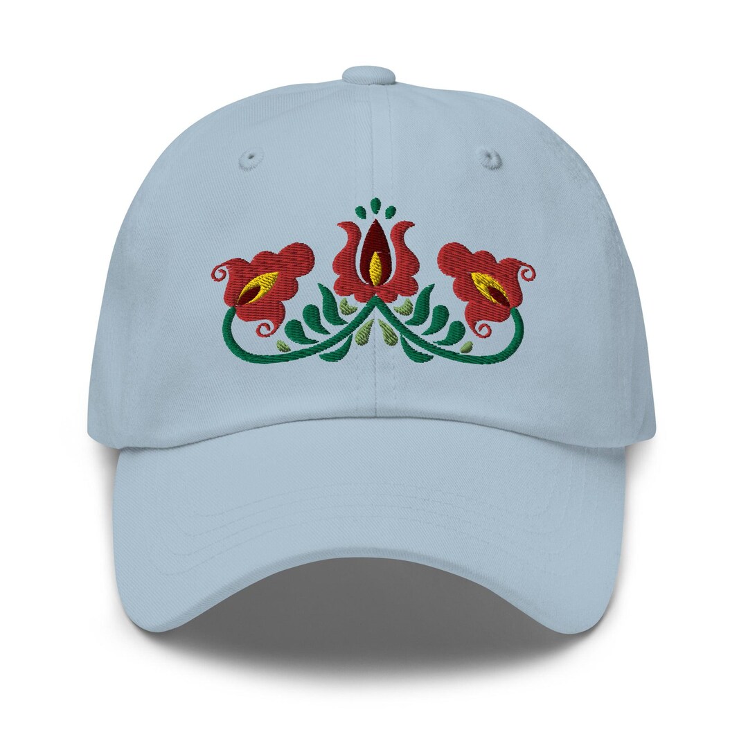 Mathail Hat Hungarian Matyó Embroidered Dad Hat, Hungarian Folk Art Gifts, Boho Hat ...