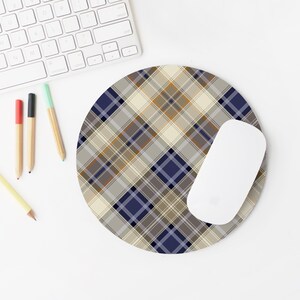 Scottish Tartan Mouse Pad: Non-Slip Plaid Desk Mat