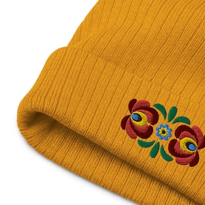 Berretto ricamato Kalocsa ungherese, regali di arte popolare ungherese, cappello Boho