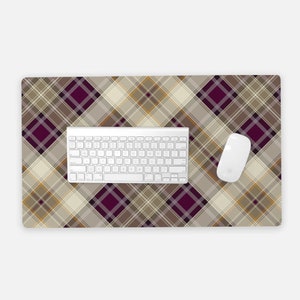 Scottish Tartan Desk Pad: Plaid Pattern Computer Mat