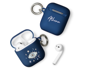 Custom Greek Evil Eye AirPod Case: Boho Earbud Protector