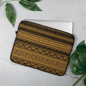 African Print Laptop Sleeve: Tribal Ethnic Computer Case