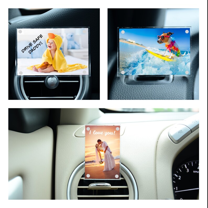 Personalized Car Photo Frame Accessory 2x3 Inch Frame With Etsy