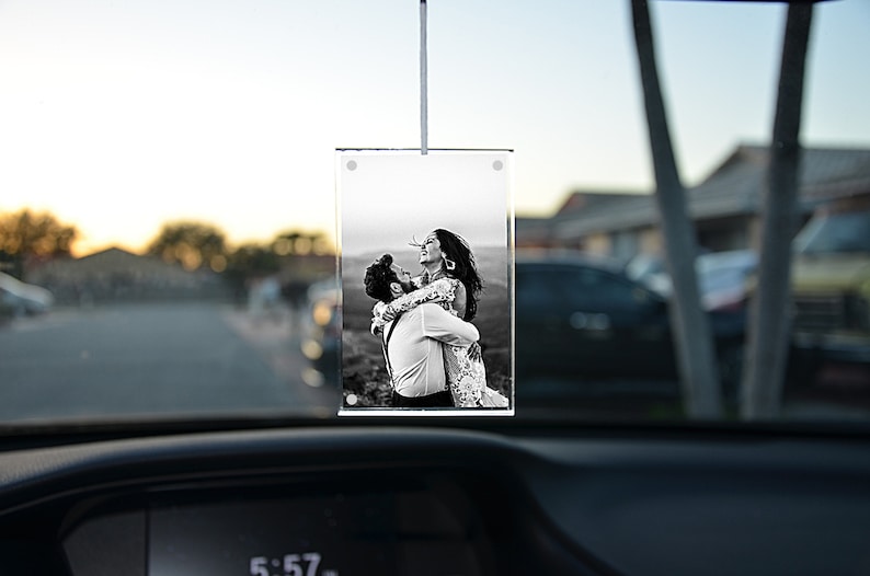 Hanging Car Photo Frames, Rearview Mirror Hanging Accessory, Car Decor Interior Accessories, Gift For All Occasions Made by Drive Buddy 