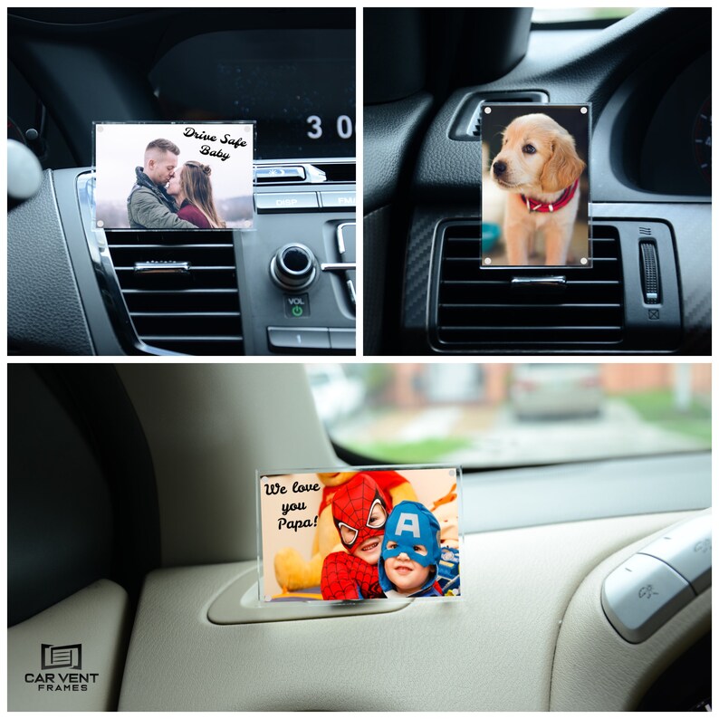 Personalized Car Photo Frame Accessory 2x3 Inch Frame With Etsy