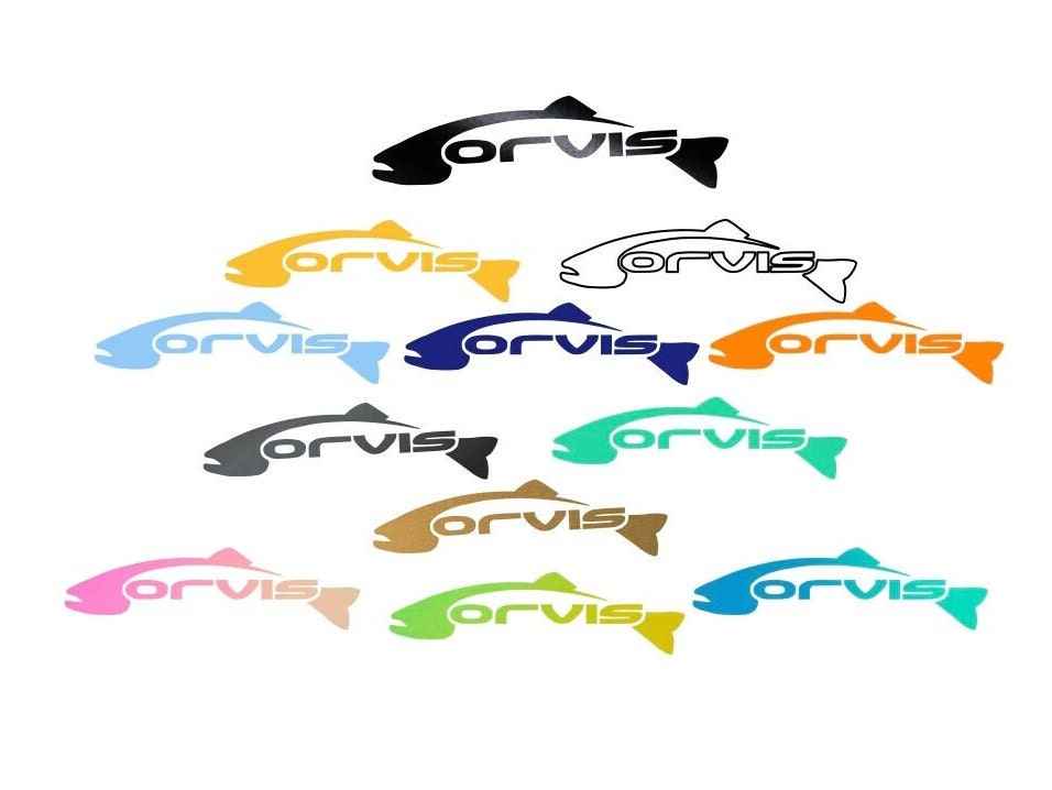 Orvis Decal Sticker Fly Fishing Any Size Yeti Trout Rainbow Brook Brown Rod  Reel Sage Orvis Emblem Logo Badge Vinyl Decal Sticker 