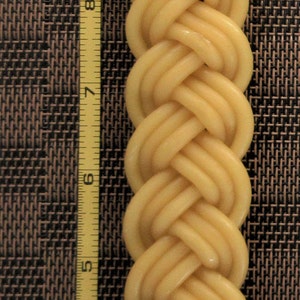 Braided BEESWAX HAVDALAH CANDLE, All natural material, pure beeswax & 100% cotton, made in the U S A, 12 inch