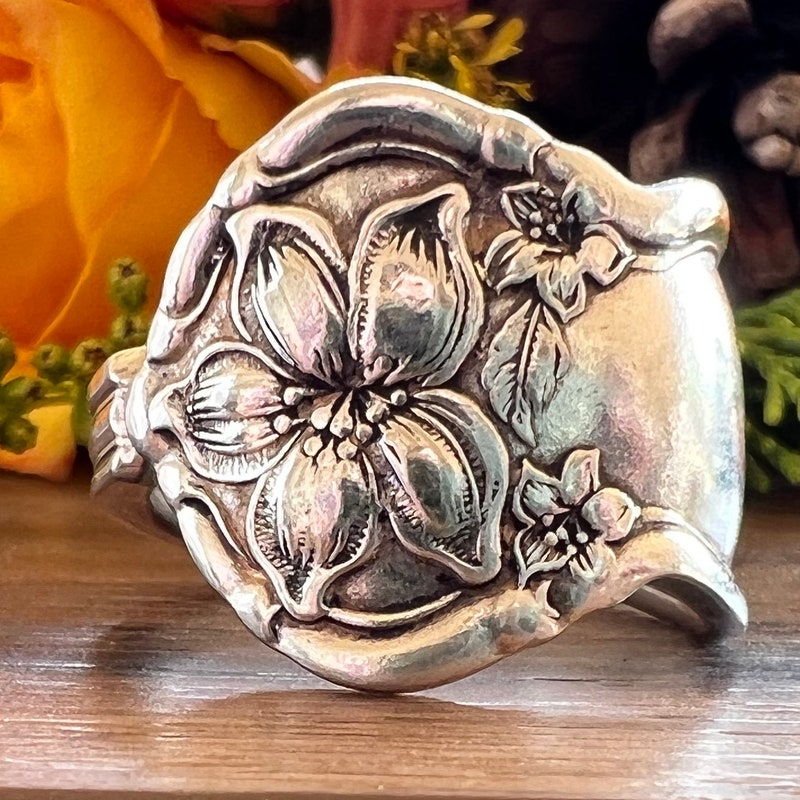 Floral Spoon Ring - Etsy