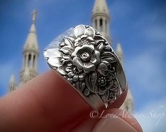 Spoon Ring • The &quot;Jubilee&quot; Spoon Ring • 1953 • Handmade from Authentic, Vintage Silverware
