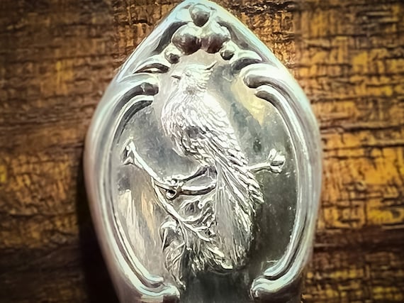 Northern Cardinal Mini Spoon Ring • West Virginia • 1979 Franklin Mint Sterling Collection