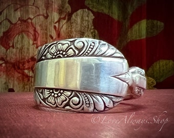 Spoon Ring • The &quot;McGlaushan&quot; Spoon Ring • Handmade from Authentic, Vintage Silverware