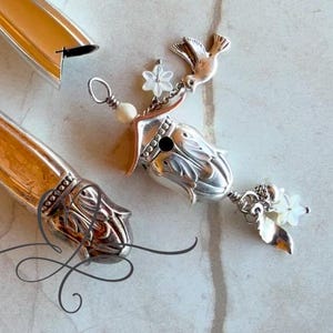 Birdhouse Necklace • The 1938 &quot;Danish Princess&quot; Silverware Birdhouse • Vintage Hollow Silverplated Knife Birdhouse