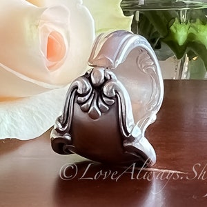 Valentine Spoon Ring • The "English Crown" Silver-plated Spoon Ring • 1968 • Handmade from Authentic Silverware