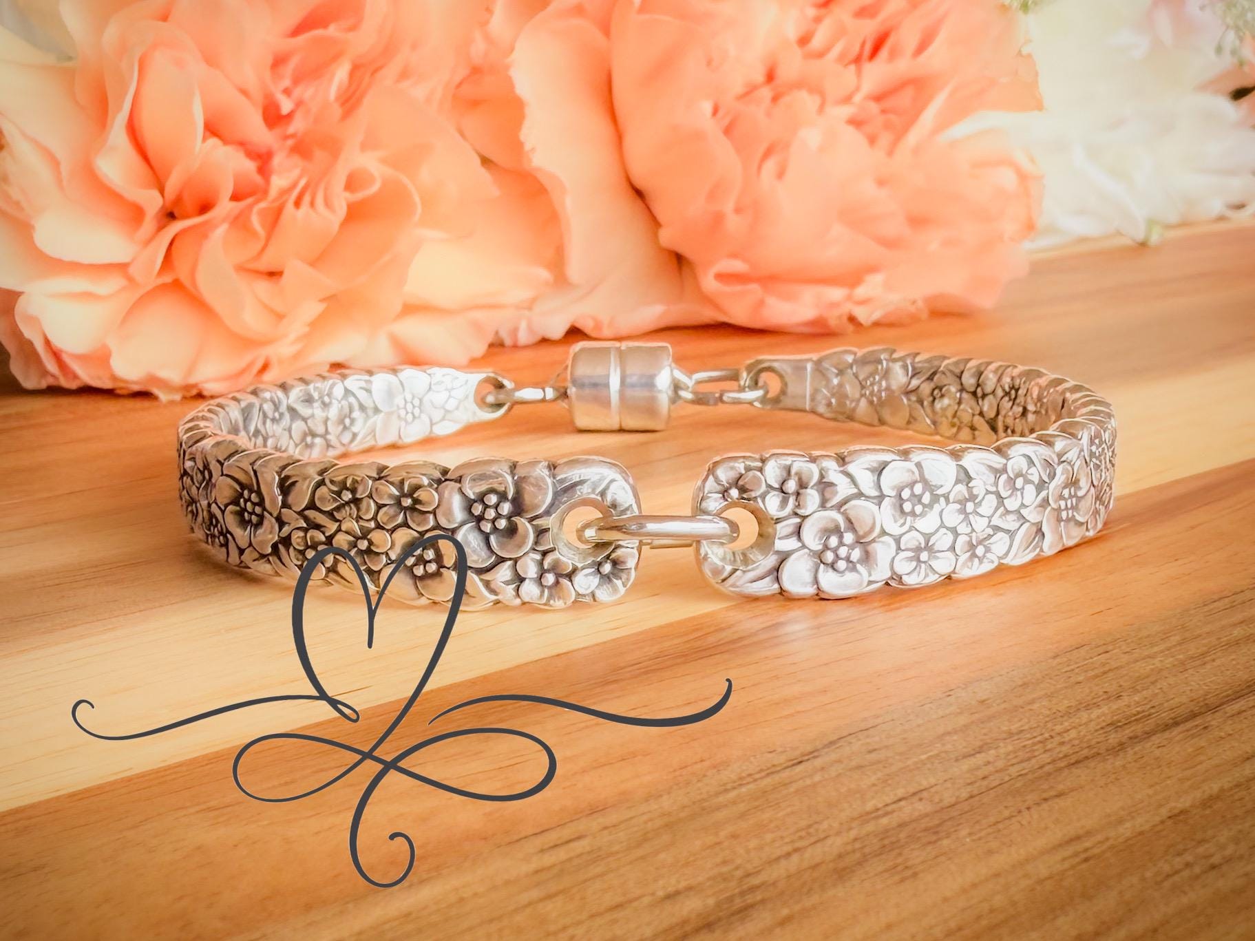 Vintage Silver Tone Leaf Bracelet | eBay