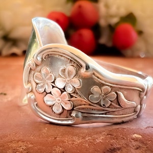 The Forget-Me-Not Spoon Ring - made from a mini sterling silver spoon - Representing the State of Alaska