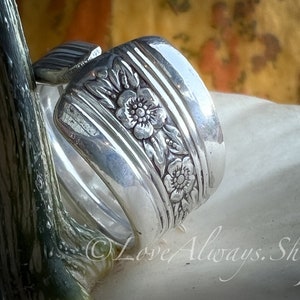 Lepelring • De wikkelring 'Louisiane' • 1938 • Handgemaakt van authentiek, vintage zilverwerk