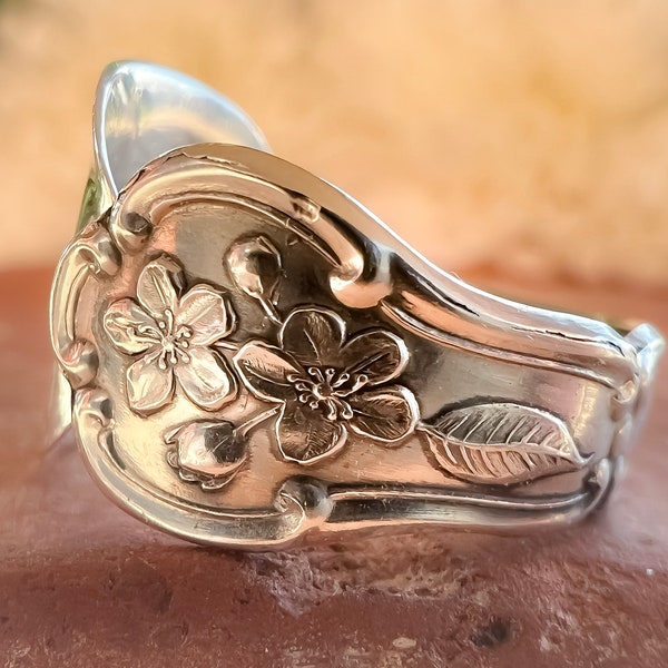 The Rhododendron Spoon Ring - made from a mini sterling silver spoon - West Virginia