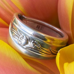 Spoon Ring • The "Silver Tulip" Spoon Ring • 1956 • Handmade from Authentic, Vintage Silverware