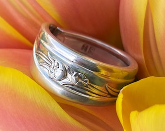 Spoon Ring • The "Silver Tulip" Spoon Ring • 1956 • Handmade from Authentic, Vintage Silverware