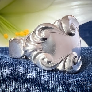 Sterling Spoon Ring • The &quot;Esplanade&quot; Spoon Ring • 1952 • Authentic