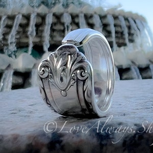 Ships out September 3  • Spoon Ring • The &quot;Revere-Columbine&quot; Spoon Ring • 1941 • Handmade from Authentic, Vintage Silverware