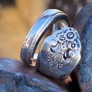 Spoon Ring • The "Lovely Lady" Spoon Wrap Ring • 1937 • Handmade from Authentic, Vintage Silverware