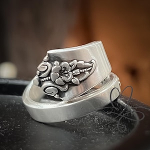 Vintage Sterling Silver Spoon Ring, Size 7, Wild Rose - Etsy