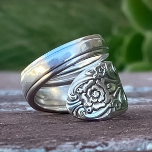 Ships out September 3  • Spoon Ring • The &quot;Melody&quot; Spoon Wrap Ring • 1954 • Handmade from Authentic, Vintage Silverware