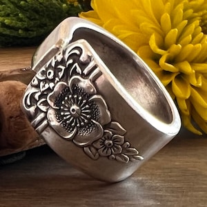 Ships out September 3  • Spoon Ring • The &quot;Spring Charm&quot; Spoon Ring • 1950 • Handmade from Authentic, Vintage Silverware