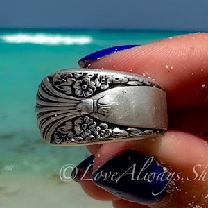 Ships out September 3  • Spoon Ring • The &quot;Radiance&quot; Wrap Spoon Ring • 1939• Handmade from Authentic, Vintage Silverware