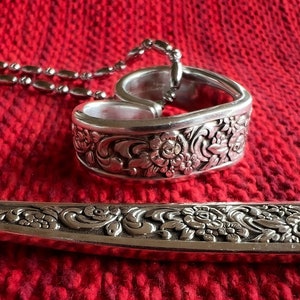 Mother's Day • Silverware necklace • The "Tangier" Silver-plate Spoon Necklace • 1969 • Gift for Her